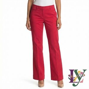 Gap Modern Straight Pants Size 8 Bright Red Stretch Lux Career Bold Pop of Color